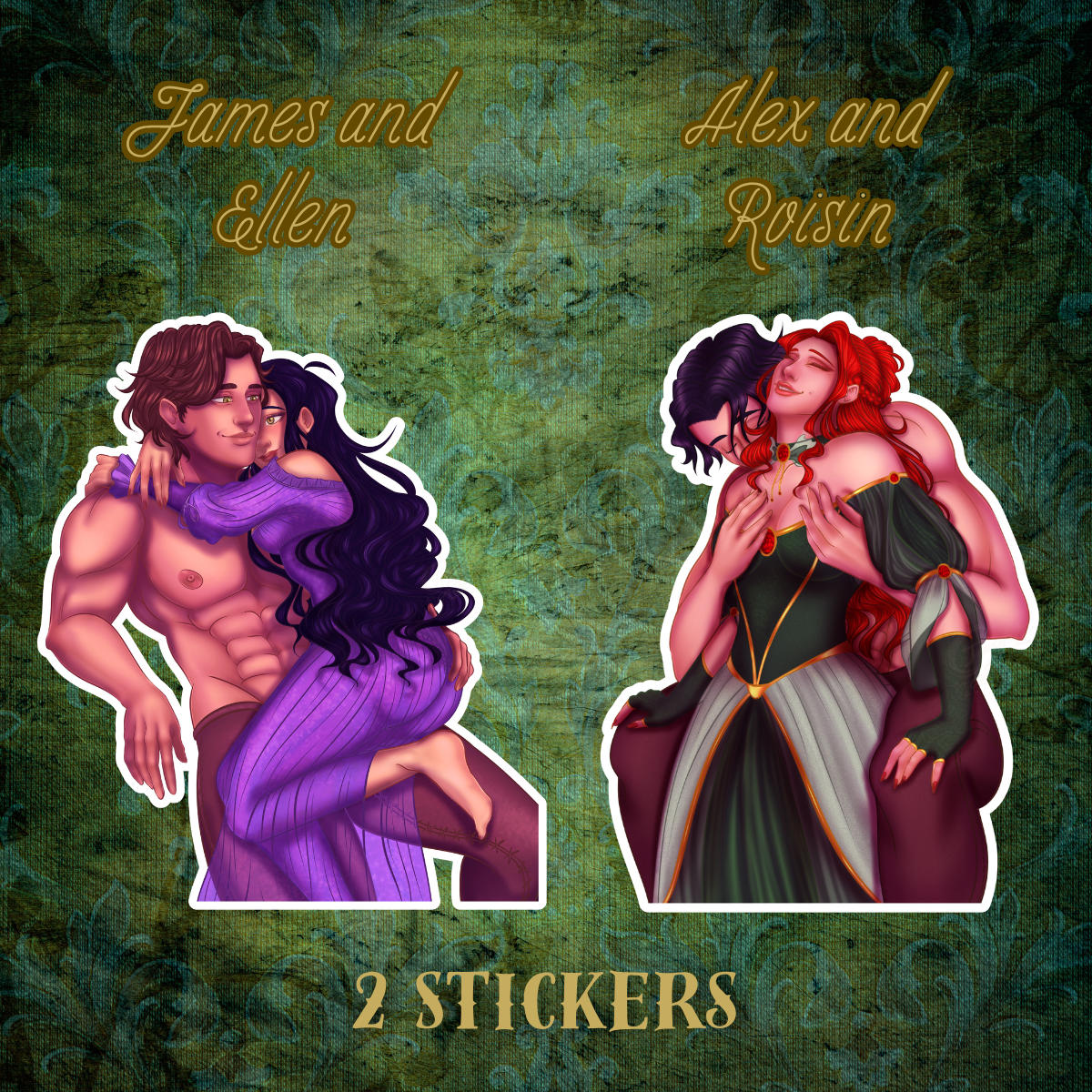 Character Art and Stickers for The Emerald Oath